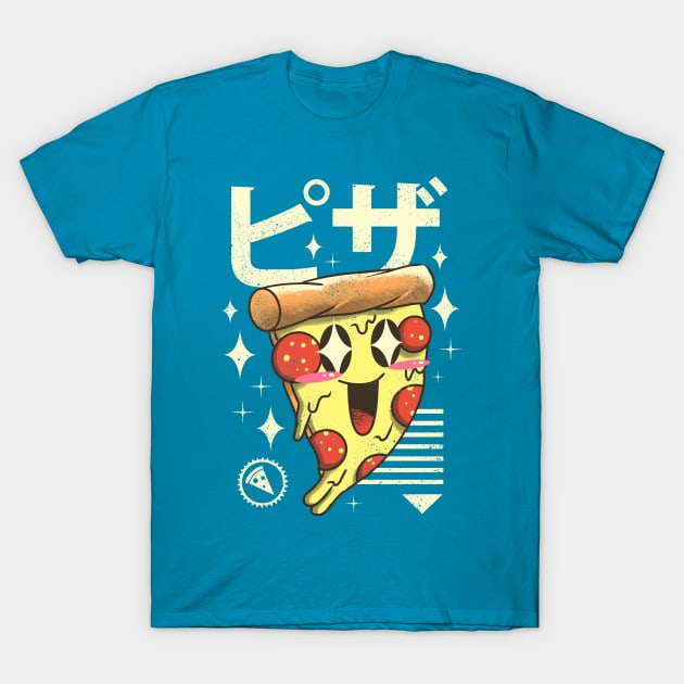 Kawaii Pizza T-Shirt by Vincent Trinidad Art